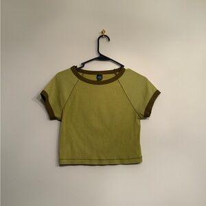 Wild Fable Green Ribbed Crop Top